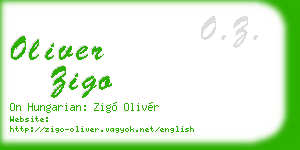 oliver zigo business card